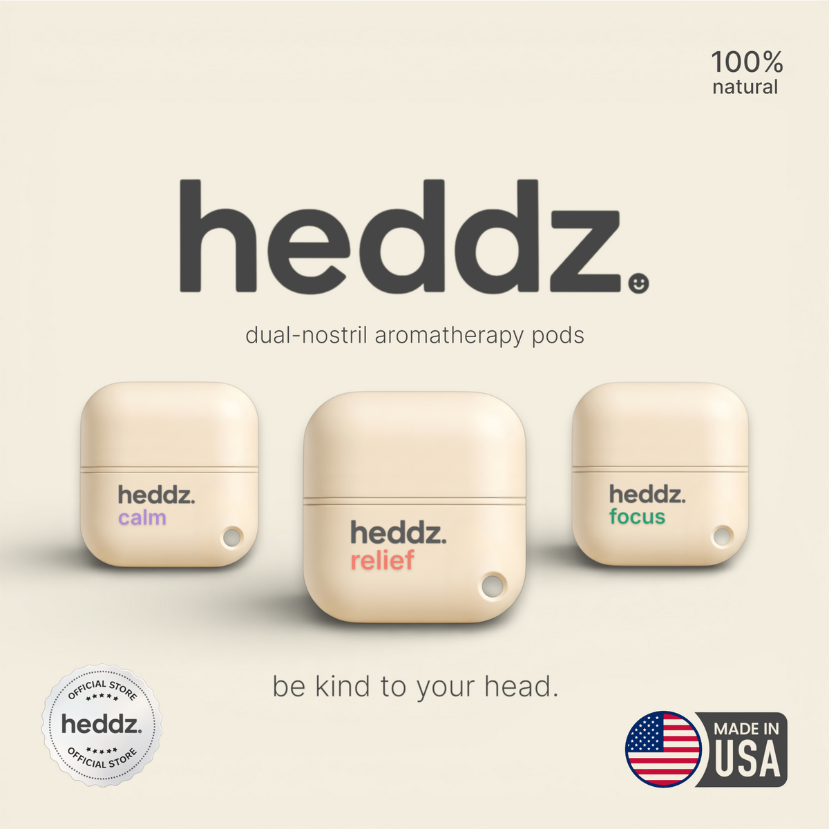 heddz. 3 pack bundle (relief, calm, focus)
