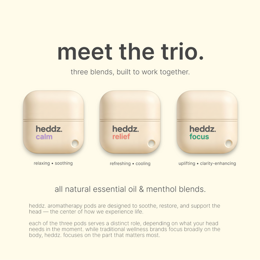 heddz. 3 pack bundle (relief, calm, focus)