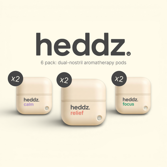 heddz. 6 pack bundle (relief, calm, focus)